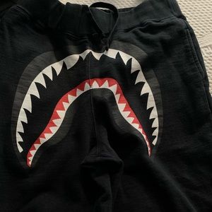 Black bape sweat pants
